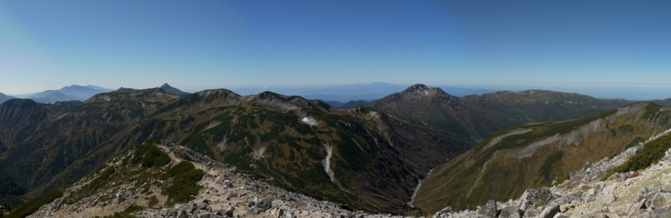 鷲羽岳山頂にて