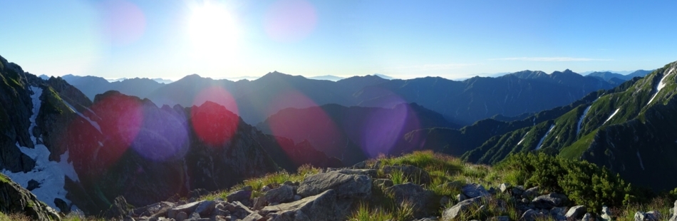 前剱で見る後立山連峰