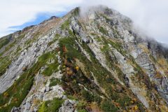 八本歯の頭で見る北岳バットレス